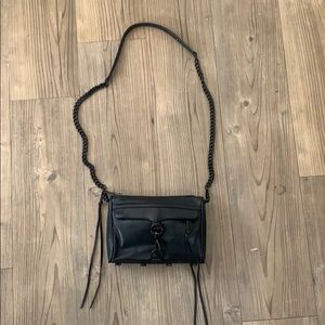 Rebecca Minkoff cross body leather bag chain link